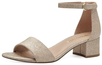 Tamaris Damen 1-28295-42 967 Sandalette Mit Absatz, Lt Gold Glam, 40 EU