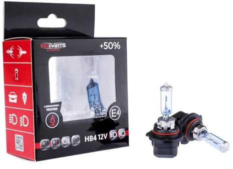 2x EINPARTS HB4 Glühlampe Fernscheinwerfer 51W 4300K P22d Fernlicht Halogen Birne EPB25K