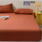 Michorinee Spannbettlaken 200x200cm Terracotta Superweiches Microfaser Spannbetttuch Bettlaken bis 25 cm Matratzenhöhe