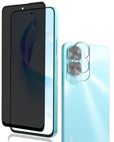 Phlleyaa Protector de Pantalla para Honor 90 Lite,Anti Espía de Vidrio Templado 1 Piezas y Protector de Lente de Cámara 1 Piezas,sin Burbujas Anti Espía Pantalla para Honor 90 Lite