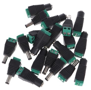 HOMSFOU 10 Pares Destornillador Pequeño Desarmadores Adaptadores De Enchufe De Corriente Continua Adaptadores Macho Y Hembra De Corriente Adaptadores Eléctricos Conector Jack De