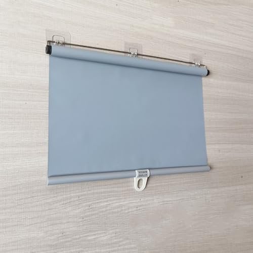 X1NGFU Store de Fenêtre Occultant Type de Ressort,Portable Store Enrouleur Pare-Soleil,Rideau Rétractables Temporaires,Rideaux Occultant sans Perçage,Gris,Largeur X Hauteur (90cm x 150cm)