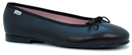 Callaghan 25013 Bailarina Mujer en Piel, con cordón periferico Ajustable (Negro, Sistema Tallas Calzado EU, Adulto, Números, Mediano, 37)