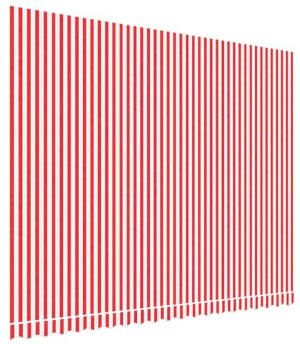 vidaXL Tessuto di Ricambio per Tenda Strisce Rosse e Bianche 4,5x3,5 m