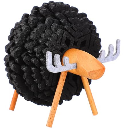 Cabilock 1pcs Schaf Schneeflocke Untersetzer Gläser: Filzuntersetzer Rund Filz Für Getränke Aus Holz Becherhalter Animal Design Topf