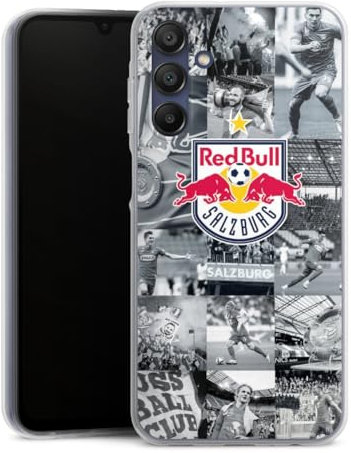 DeinDesign Silikon Hülle kompatibel mit Samsung Galaxy A15 5G Case transparent Handyhülle FC Red Bull Salzburg Red Bull Salzburg
