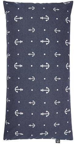 SCHIETWETTER Accessoire Kissenbezug Ankel Allover 40x80cm, Kissenhülle mit Reißverschluss, Bett, Anker und Punkte, maritim