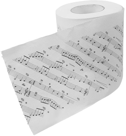 HIAKDOFT Papier Toilette Imprimé Notes Musique Rouleau Papier Toilette Motifs Notes Musique