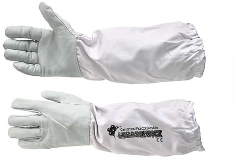4BEE Imkerhandschuhe – Lederhandschuhe mit Stulpen – Imkerkleidung – Imkereibedarf – Bienenzucht – Weiche Lederhandschuhe bis zum Ellbogen - Größe 11