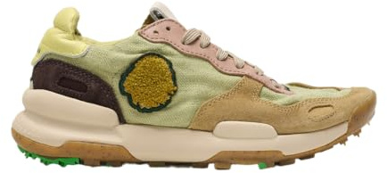 Satorisan - Chacrona Linen - Casual Sneaker Damen - Vintage Leder und Leinen Sportschuhe Bequem, Nachhaltig und Dauerhaft - Farbe Lichen Green - Größe 40