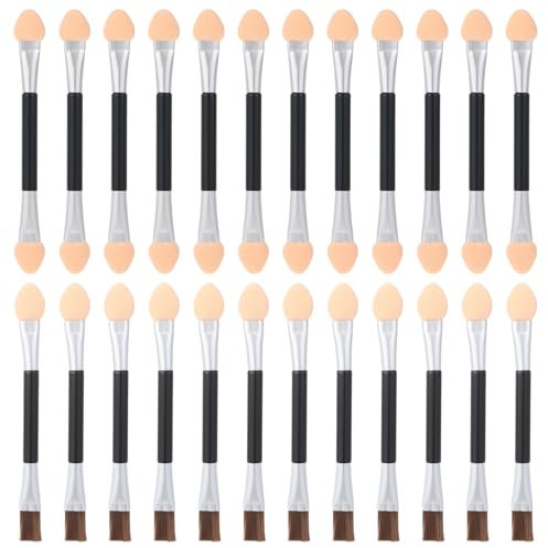 BOHUIZ BOHUIZ 24 Pcs Sponge Eyeshadow Brushes, Double Sided Eye Shadow Brush, Eye Shadow Applicator Sticks, Disposable Makeup Applicator for Eyes