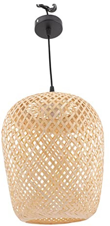 STOBOK Bambus Pendelleuchte Chinesisch Vintage Deckenleuchte Natürlicher Bambus Kronleuchter Für Esszimmer Wohnzimmer Restaurant