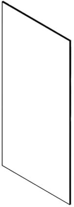 Verre céramique intérieur 4 x 257 x 439 HSP120 original Klover pour poêle Thermosuper 120