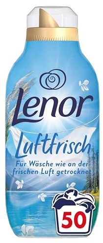 Lenor Luftfrisch Alpensee, Weichspüler, 50 Wäschen | Für Wäsche wie an der frischen Luft getrocknet, mit lang anhaltendem Duft und Weichheit.