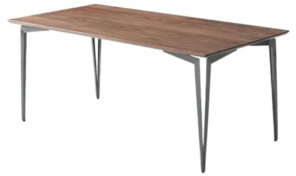 IMEITE Büro-Besprechungstisch Moderner, Schlichter Esstisch Aus Schwarzem Nussbaum-Massivholz, Schreibtisch for Zuhause, Arbeitszimmer Esstisch