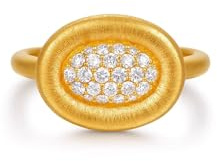 Wycian Engagement Ring Diamond Gold Ring 18 Karat Oval mit Diamant Größe 56 (17.8) Massiv, Nicht Plattiert Mode für Damen Abschluss Schmuck
