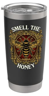Beekeeper Smell The Honey Vintage Bee Apiary Graphic Doppelwandiger Edelstahl-Thermobecher