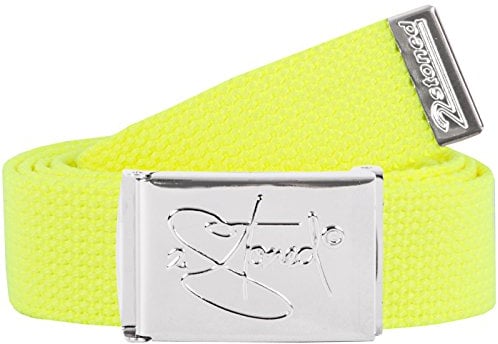 2Stoned Hosengürtel Stoffgürtel Neon-Gelb, Chromschnalle Classic, 3 cm breit für Damen und Mädchen