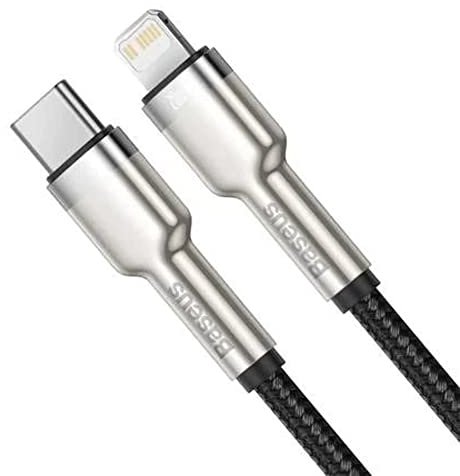 Cabo Baseus Cafule Series Metal Data USB - Lightning Kabel Delivery 20 W 0,25 M Preto (Catljk-01)