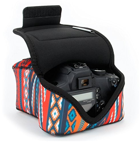 USA GEAR DSLR Kameratasche Klein für Spiegelreflexkameras, SLR-Kamerahülle mit Neoprenschutz, Gürtelhalfter und Zubehör - Kompatibel mit Nikon D3400, Canon EOS Rebel, Pentax K-70 & mehr - Sudwesten