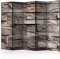 decomonkey Paravent Raumteiler Innen Mauer 225x172 cm 5 Teilig Beidseitig Room Divider Wall Raumteiler Stehend Trennwand Sichtschutz Spanische Wand Sichtschutzwand Wohnzimmer Holz Ziegel Stein