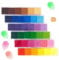 Aphlos Craft Ink Pad Stamps DIY Color, 36 Colors Rainbow Finger Ink Pad for Kids Finger-Print Drawing, Small Rubber Stamp
