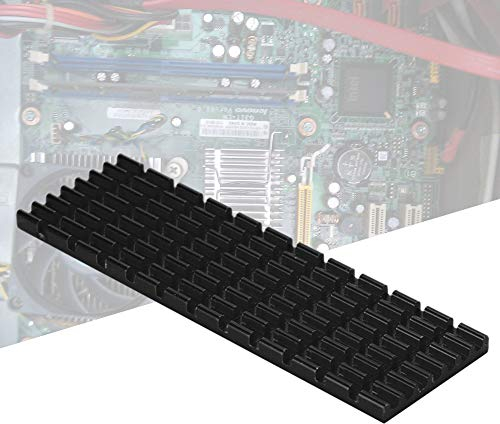 ASHATA Radiateur de Refroidissement par dissipateur Thermique, Ailette de Refroidissement PCIE M.2 SSD 2280 pour Ordinateur Portable, avec Puce de Commande Principale, (Noir)