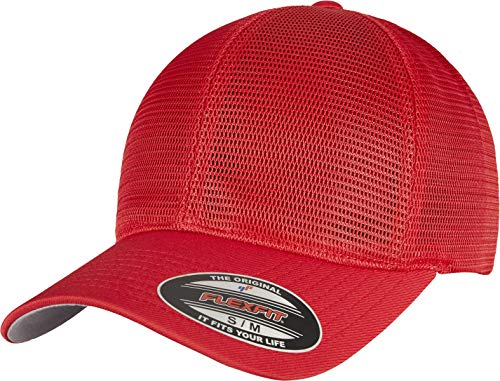 Flexfit Unisex 360-FLEXFIT 360 OMNIMESH Cap Baseballkappe, red, L/XL