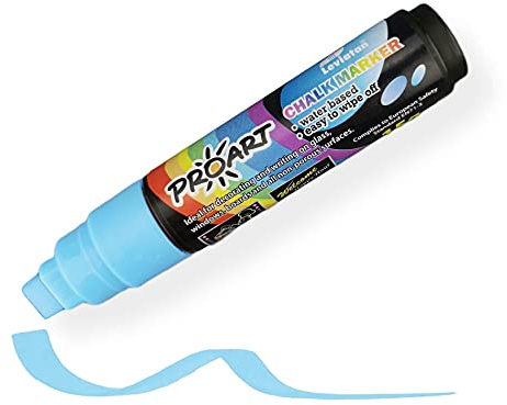 LEVIATAN Kreidestifte Für Tafel Abwaschbar | Kreidestift Trocken & Feucht Abwischbare | Kreidemarker, Chalk Marker | Keilspitze 10mm - Blau