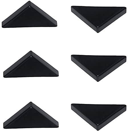 HJYZY 6 mm Protecteurs d'angle Noir pour verre pointu, miroir, carreaux de céramique, couvre-coins à triple forme 20 pièces