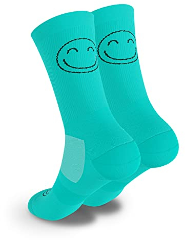HappyTraining Sportsocken, Atmungsaktive Socken, antiblasen schnelltrocknend, Kompressionssocken, lustig, Wärmeregulierend, Unisex, Anti-Blister, leicht für Laufen, Fitness, Fahrradsocken, Crossfit