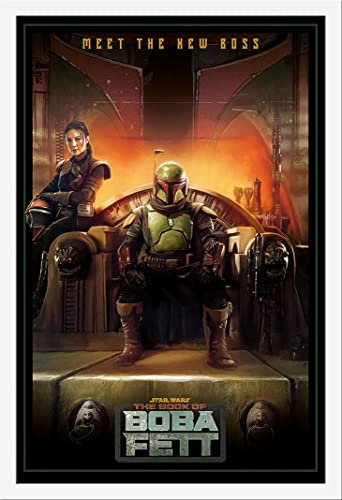 empireposter Star Wars - The Book of Boba Fett - Poster - Größe 61x91,5 cm + Wechselrahmen, Shinsuke® Maxi MDF Weiss, Acryl-Scheibe