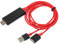 Câble Adaptateur USB Femelle vers HDMI Mâle HDTV, Câble USB Mâle vers HDMI Mâle 1080P, Câble USB vers HDMI pour Téléphone Android OS vers Moniteur TV(rouge)