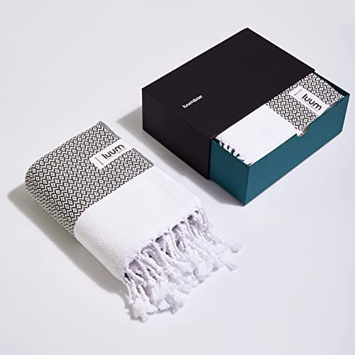 Luum® XXL Strandtuch Damen Herren Hamamtuch Männer Saunahandtuch Handtuch Yogatuch Duschtuch Strandhandtuch Saunatuch Badetuch Reisehandtuch Pestemal Turkish Towels in Geschenkbox