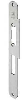 Gedotec Schließblech Edelstahl matt | 1 Stk Einlass-Schliessblech Zimmertür | EffEff ProFix DIN links + rechts | Renovierung für Zargen aus Holz | Metall Tür-Anschlag für Innentüren Haustür Gartentor
