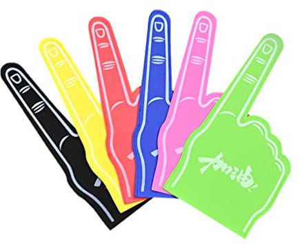 STOBOK 6 Stück große Schaumstoff-Finger, Schaumstoff, Hand für Sportveranstaltungen, riesige EVA-Schaum-Handschuhe, Sport-Partygeschenke, Outdoor-Essentials 2022 Qatar Party Favors