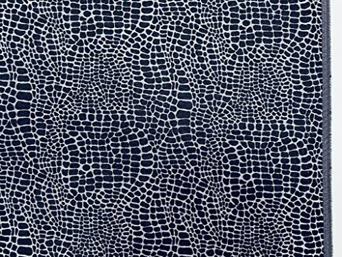 Schlange Gobelin Jacquard Stoff Home Decor Metallic Look Tapisserie Material für Vorhänge, Polstermöbel - 140 cm breit - Schwarz & Silber (Meterware)