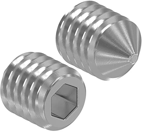 STEINBACHER© | (10x) Edelstahl Gewindestift M6x8, A2, DIN 914 / ISO 4027