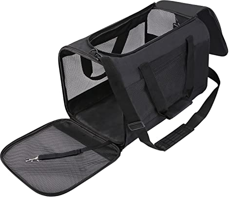Boodtag Haustier Tragetasche für Hunde Katze Faltbare Hundetasche Katzentasche bis 15kg Transporttasche Flugtasche mit herausnehmbarer Matte und Schultergurt für Hunde, Katzen, Welpen, Kätzchen