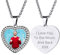 Supcare Herren Personalisiert Foto Erkennungsmarke Dog Tags Halskette Zirkonium 316L Edelstahl Gravur Anhänger für Name Text Militär Police Armee Kette für Frauen Jungen mit Geschenkebox Herz-Silber