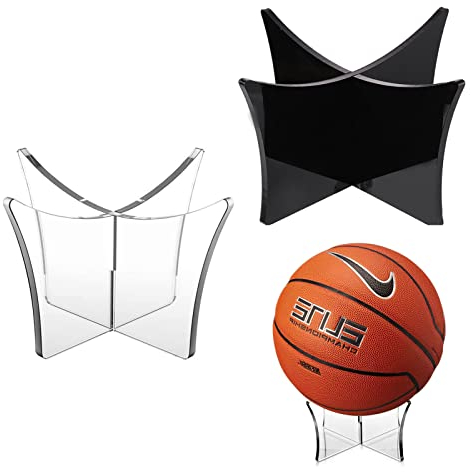 iTYOOS 2 Stücke Ballständer Display Acrylständer Ballständer Fussball Ballständer Basketball Acryl Ballhalter für Fußball Basketball Volleyball Rugby Ball