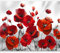 murando - Vlies Fototapete Blumen Mohn 350x256 cm - Foto Tapete Schlafzimmer Wohnzimmer Moderne Vliestapete XXL Wandtapete Motivtapeten Bildtapete 3d Effekt Wand Dekoration - rot grau 10110906-23