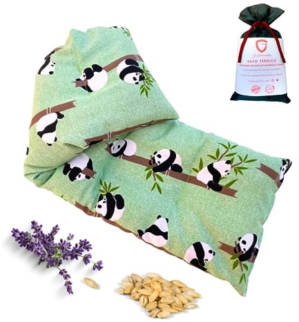 Saco Semillas Microondas Cervical Térmico de Semillas y Lavanda - 100% algodón - 47x15cm – Bolsa Cojín con Aroma Calor y Frío Multiusos Saquito Pies Calienta Camas y Lumbar – Saco Térmico Semillas
