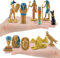 AYNEFY 12 Stück Altes Ägypten-Spielzeug, Mini-Rund um die Welt, Stadt, Miniaturgebäude, Pilze, ägyptische Figuren, Pyramide, Mumie, ägyptisches Spielzeug, Polartier, Realistische