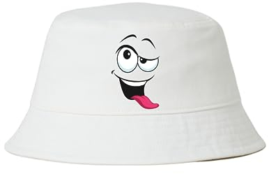 Lustiger Hut Saufen Mallorca Fischerhut Lustiger Hut Bucket Hat Alkohol Feiern Party Goldstrand Junggesellen-Abschied Anglerhut Sommerhut Bier (Smiley)