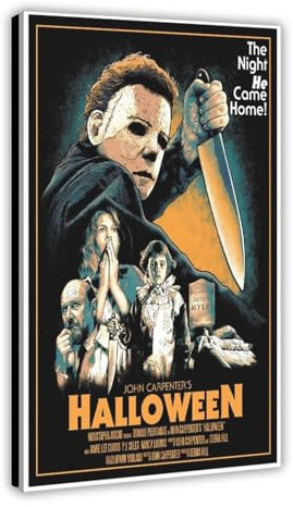 EYEZER Filmposter Halloween 1978, Leinwand-Poster, Schlafzimmer, Dekoration, Sport, Landschaft, Büro, Raumdekoration, Geschenk, Rahmenstil, 40 x 60 cm