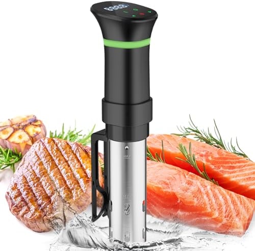 Thermoplongeur Sous Vide Cuiseur Sous Vide 1000W Calculateur dImmersion Cuisinière Thermostat Réglable Contrôle Précis de la Température pour Viande Oeuf Légume Écran Tactile LCD 25 à 92,5℃