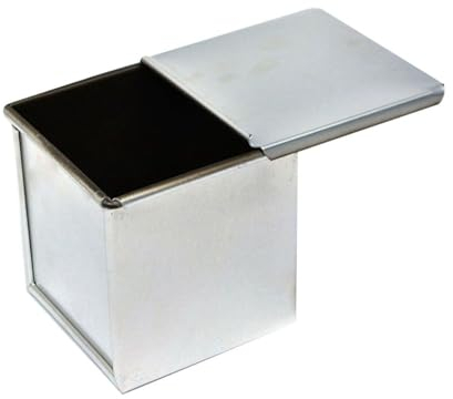 Mini moule à toast carré antiadhésif pour pain, gâteau, dessert avec couvercle (M)
