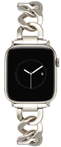 JR.DM Metall Band Polarstern Kompatibel mit Apple Watch Armband 38mm 40mm 41mm 42mm 44mm 45mm 46mm, Einkettiges Elegant Damen Metallarmband Ersatz für iWatch Series 10/9/8/7/6/5/4/3/2/1/SE/Ultra
