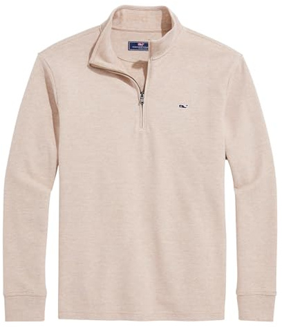 Vineyard Vines Men's Saltwater Pullover Sweater, Officer Khaki, Medium